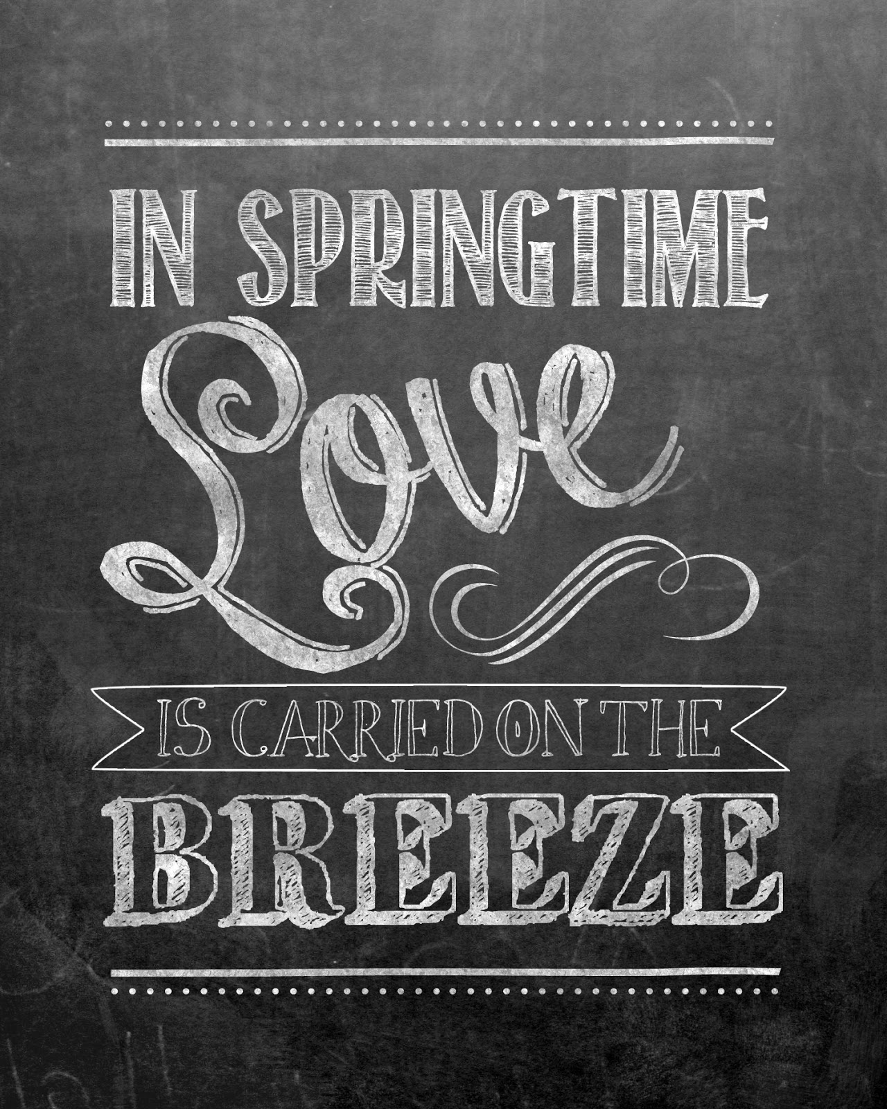 Spring Chalkboard Free Printable And Template Yellow Bliss Road
