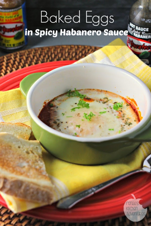 Baked Eggs in Spicy Habanero Sauce Renee's Kitchen Adventures