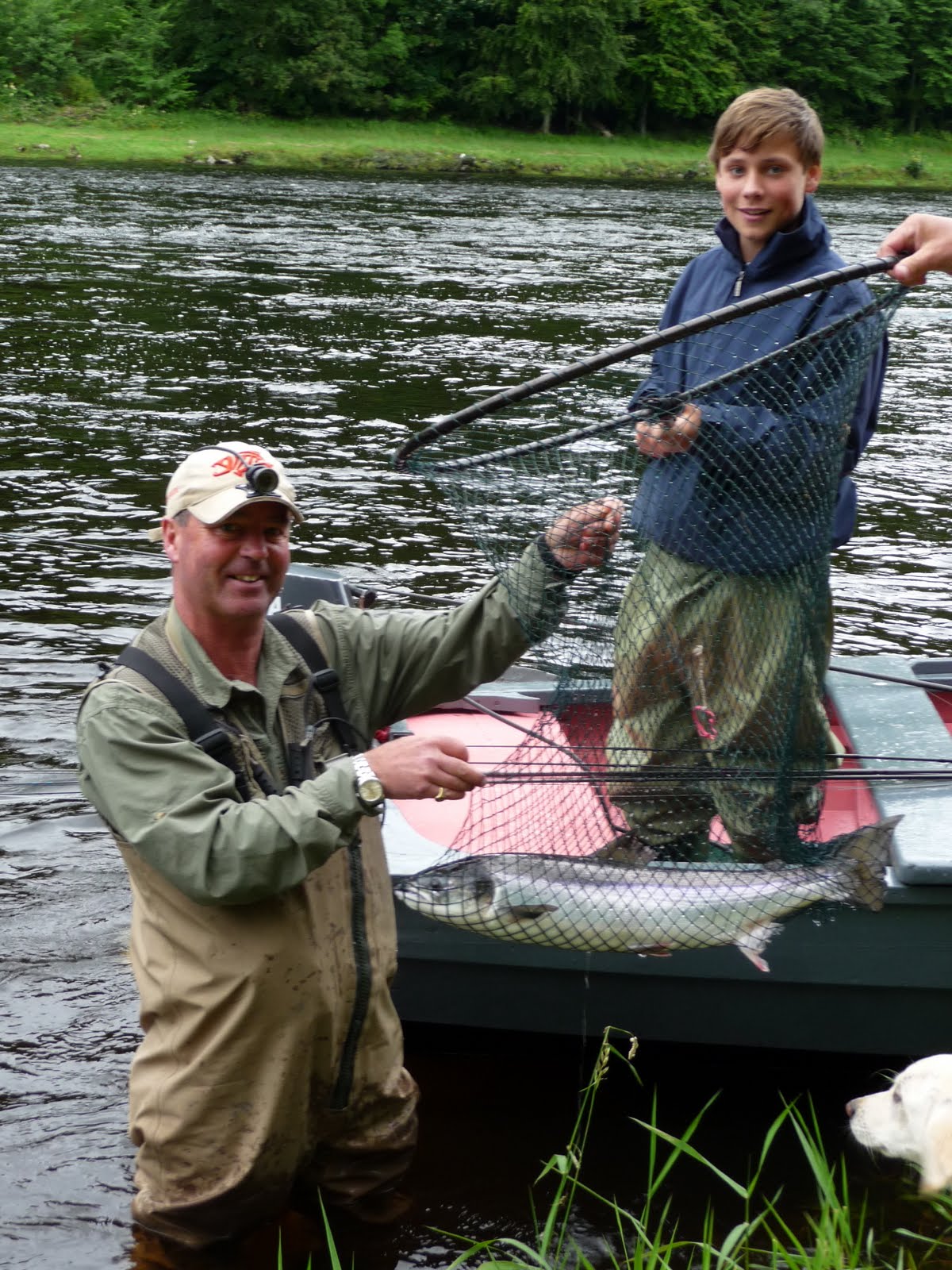 Salmon Fishing Scotland. Salmon Fishing Scotland Young Anglers Salmon Fishing on the Tay July 2011.