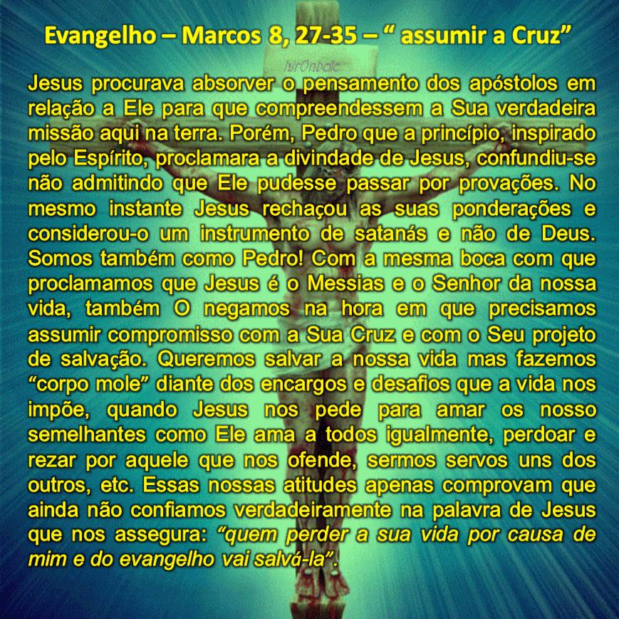 SOMOS DO BEM Marcos 8, 2735