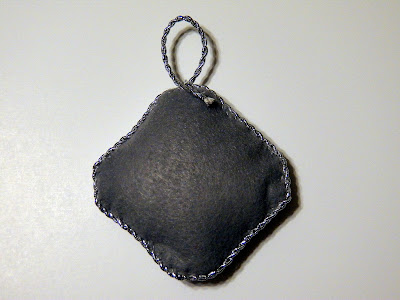 Scarlet and Gray Christmas Ornament (reverse) - backed with gray felt