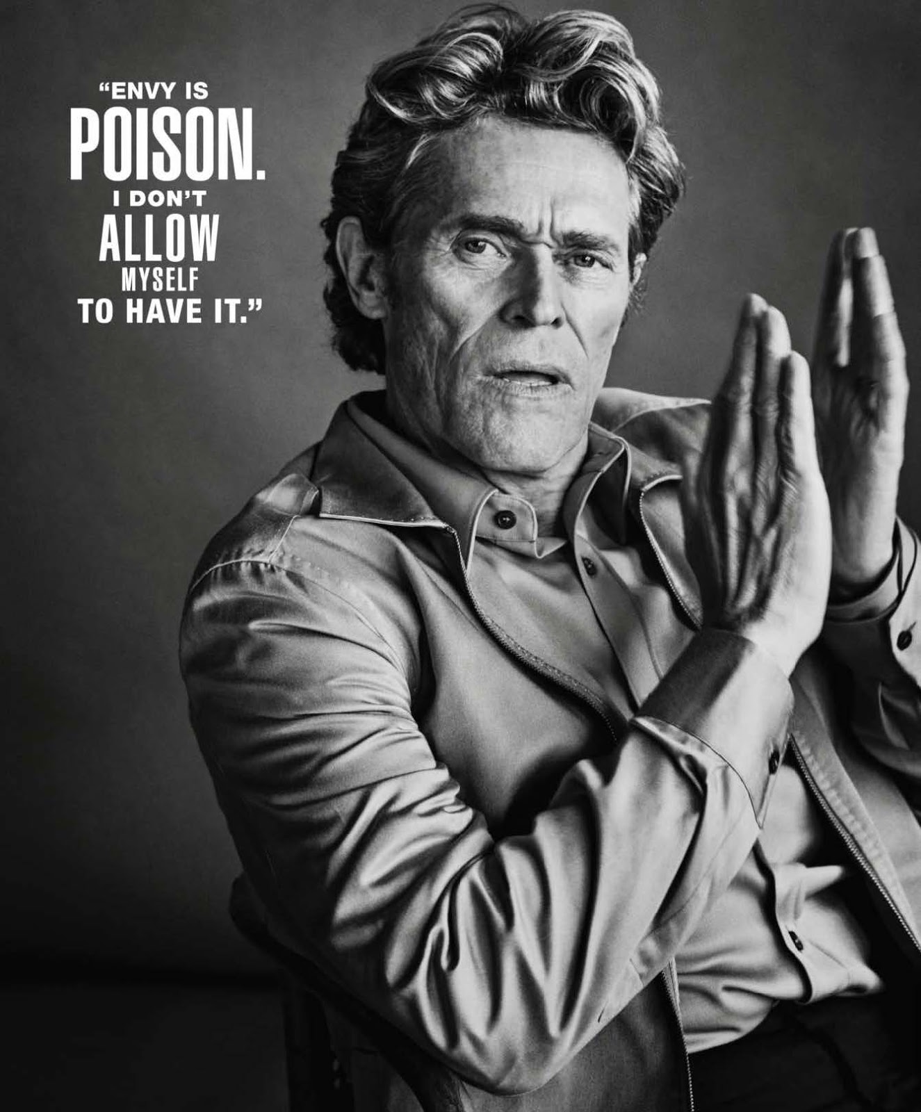 Willem Dafoe para The Big Black Book de Esquire por Marc Hom
