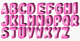 3D Alphabets PINK