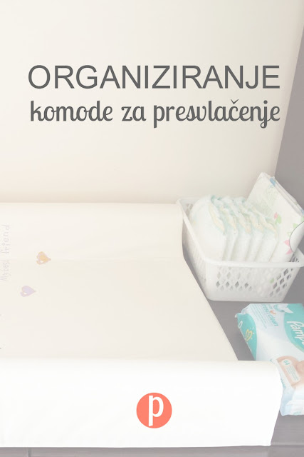 Organiziranje komode za presvlačenje bebe