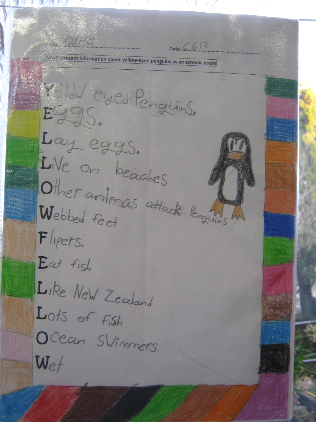 News From Room Yellow Fellow acrostic poems we hope you