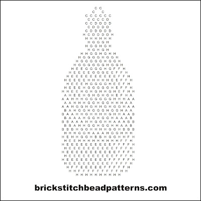 Click for a larger image of the Bottle of Poison Halloween bead pattern word chart.