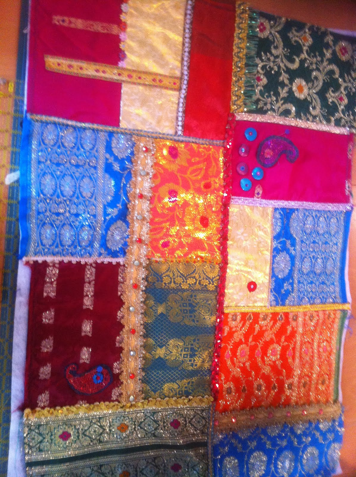 Quilters Cottage Norfolk Barbara's Indian Fabric Inspired Wall Hanging