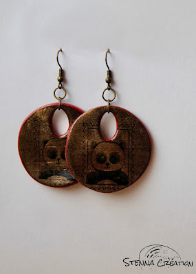 boucles-oreilles-polymere-2017-panda-rouge-bronze-or-Stenna-Création