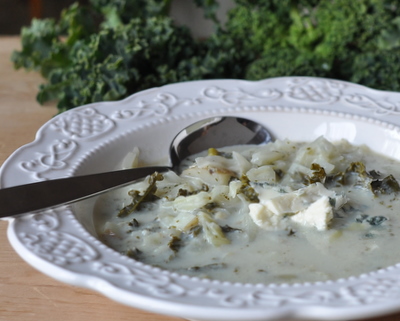 Pride of Erin Soup ♥ A Veggie Venture, a simple cabbage, potato and kale soup, perfect for St. Patrick's Day. Recipe includes tips, nutrition, WW points.