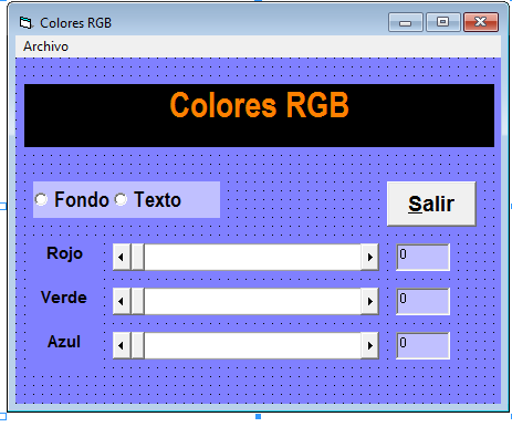 ProgramaciónyMucho+: Colores RGB en Visual Basic 6.0.