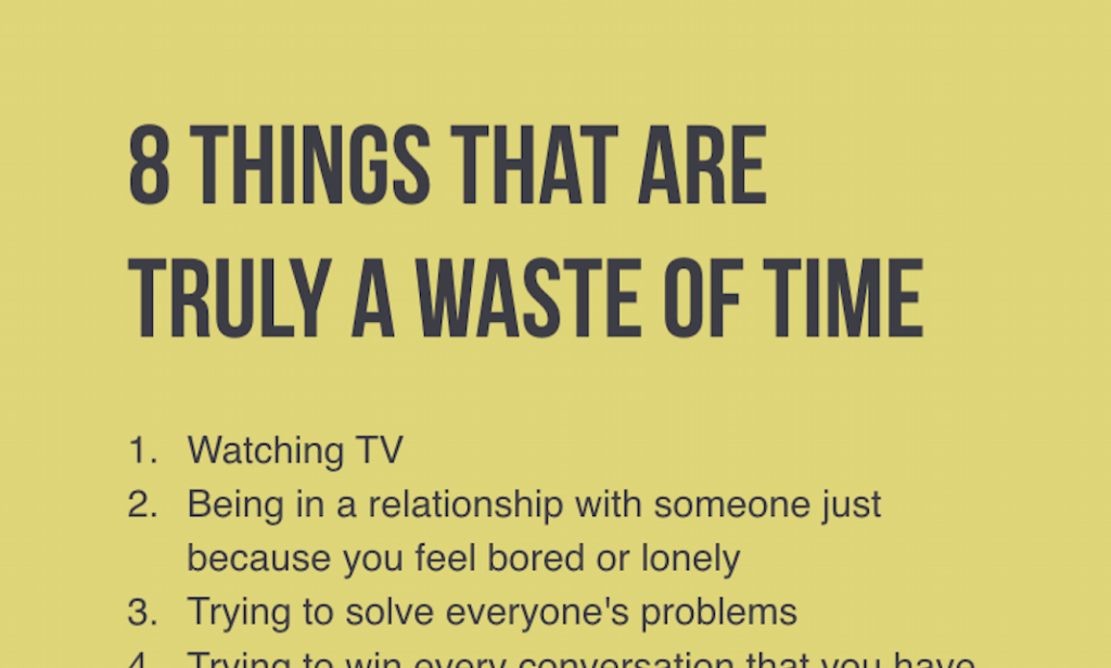 8 Things That Are Truly A Waste Of Time