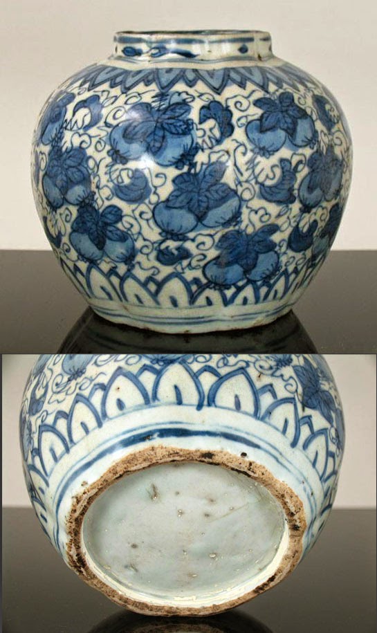 <img src="ming jar.jpg" alt="Ming Dynasty Grape Pattern Jar">
