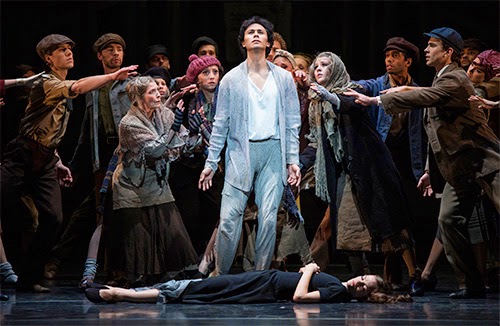 Cesar Morales as the Stranger in Miracle in the Gorbals - Birmingham Royal Ballet - photo Bill Cooper