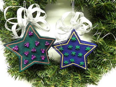Sewing and Crafting with Sarah: Homemade Star Christmas Tree Ornaments