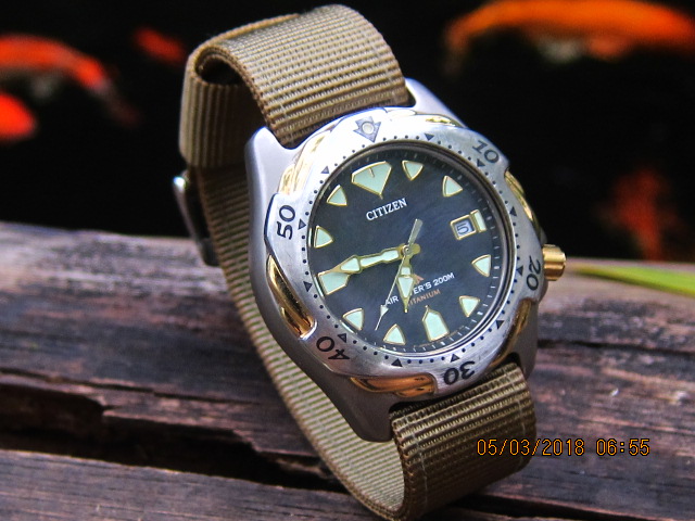 citizen eco drive air diver's 200m titanium