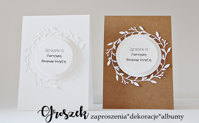 Zaproszenia Na Pierwszą Komunię świętą Groszek Zaproszenia