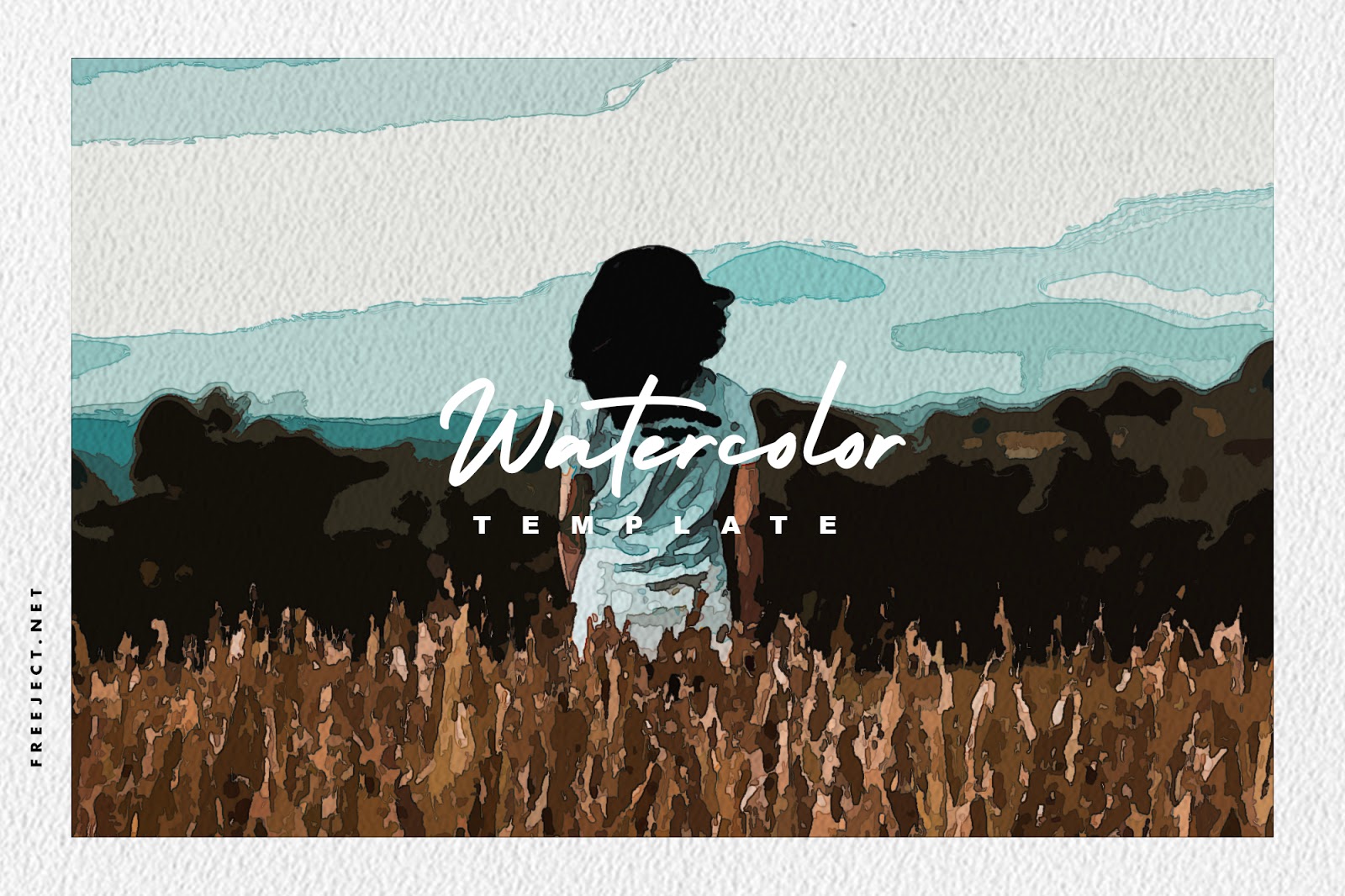 Free Download Photoshop Watercolor Painting Template Psd File