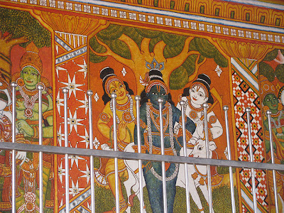 Mural Paintings on the walls of Krishna Temple Guruvayur