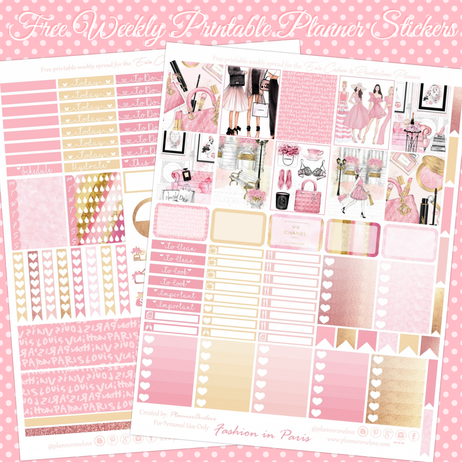Cost-free Style/Paris Printable Printable Planner Stickers for photo about Free Printable Chanel Logo named Free of charge Design and style/Paris Printable Printable Planner Stickers for