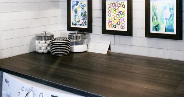 Diy With Style Wood Plank Laundry Room Countertop Blue I Diy With Style Wood Plank Laundry Room Countertop Blue I Creating An Organized Pretty Happy Home