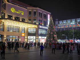 Christmas tree at Central Power Plaza in Zhongshan, China