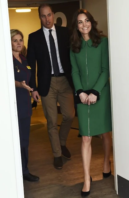 Kate Middleton and Prince William arrives to speak to former patients as they their visit to St Thomas' Hospital