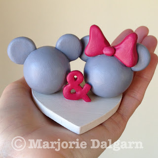 Mickey and Minnie Wedding Cake Topper | livingwiththreemoonbabies.blogspot.com