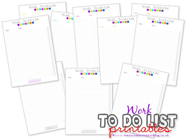 Work Schedule To Do Lists [Free #Printables] at The Purple Pumpkin Blog