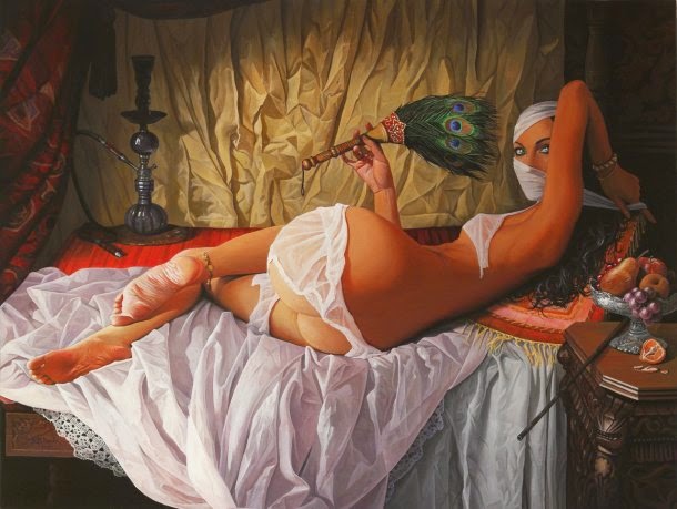 Adrian Borda deviantart pinturas surreais sensuais