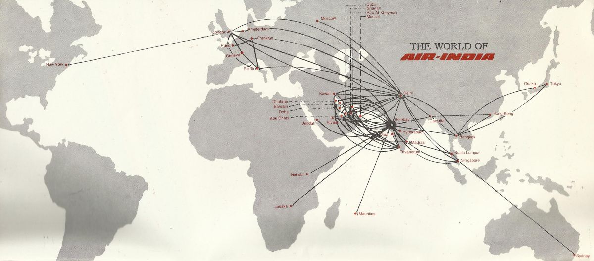 Air India Route Map