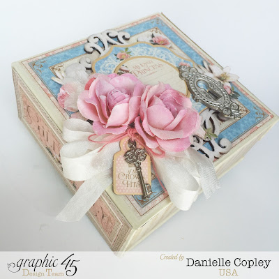 Scrapbook Maven Boxed mini album using Gilded Lily by Graphic 45