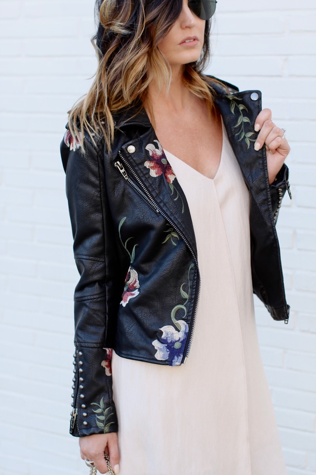Megan Runion // For All Things Lovely: Slip Dress + Floral Leather
