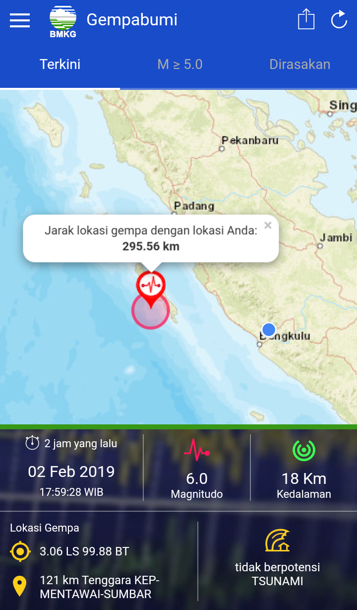 Bengkulu Diguncang Gempa 3 Kali Realitabengkulu Co Id