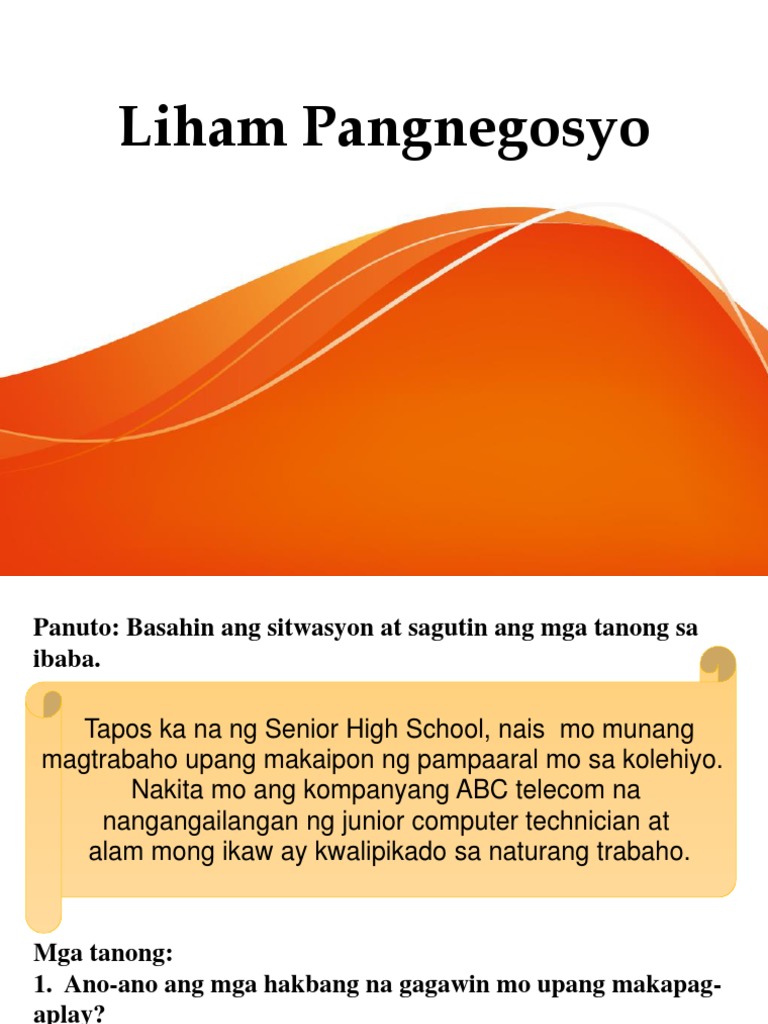 liham pang negosyo - philippin news collections