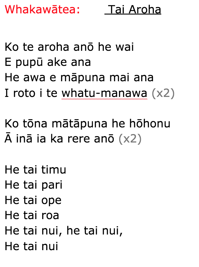 CSNS Kapa Haka Tai Aroha