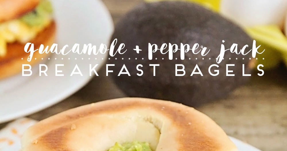 The Baker Upstairs Guacamole and Pepper Jack Breakfast Bagels