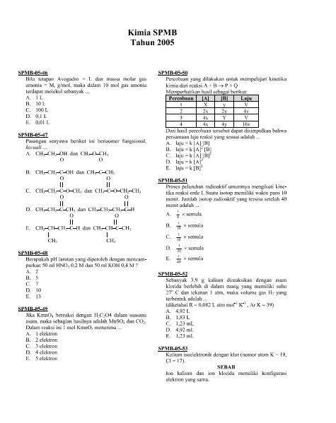 Laju Reaksi Soal Dan Pembahasan Pdf