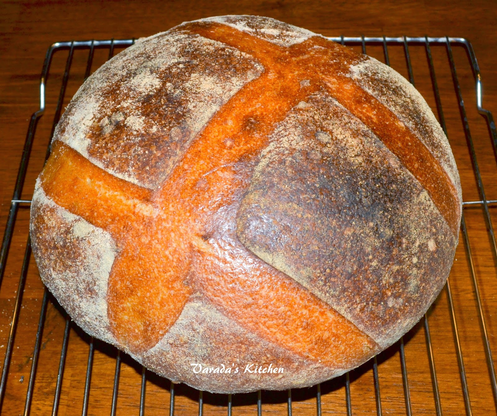 Varada's Kitchen Sourdough Whole Wheat and Rye Boule