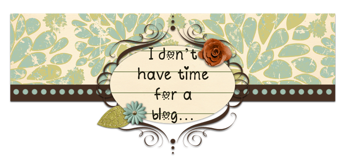 I don't have time for a blog...