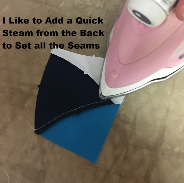 quick steaming fabric seams