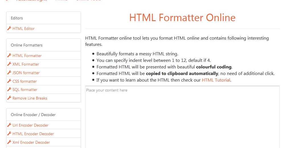 Free Online HTML Tools, Editor, URL Encoder, Decoder Online Html