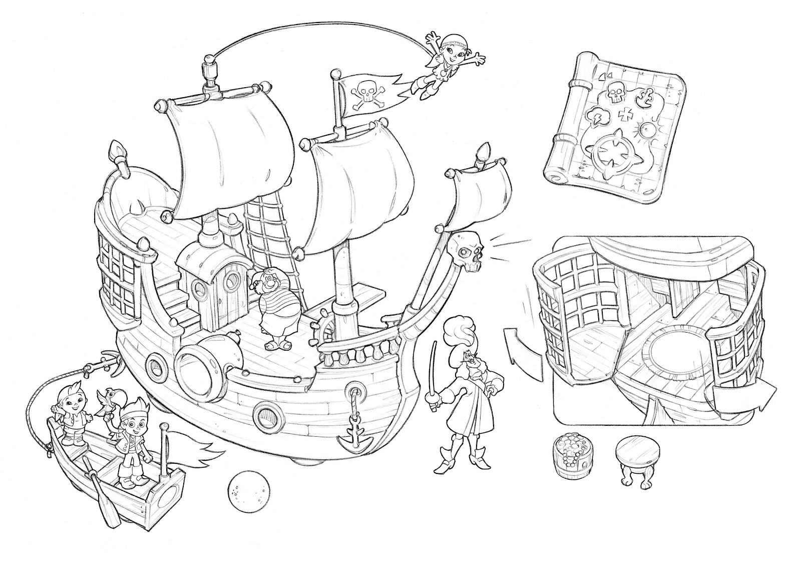 neverland map coloring pages - photo #14