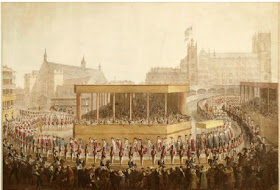 Painting of the Coronation Procession by George Scharf,