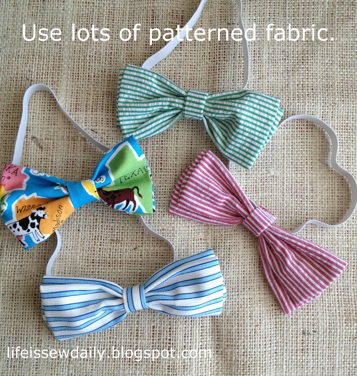 Life is {Sew} Daily: Bow Ties for Baby & Toddler {Tutorial}