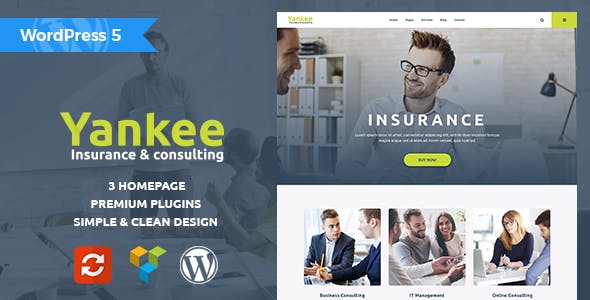 Yankee v1.1.1 – Insurance & Consulting WordPress Theme