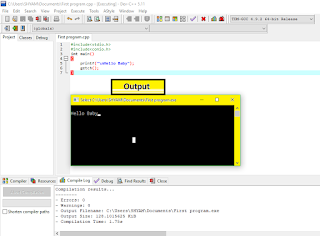 First Program in C programming language | Programming Language