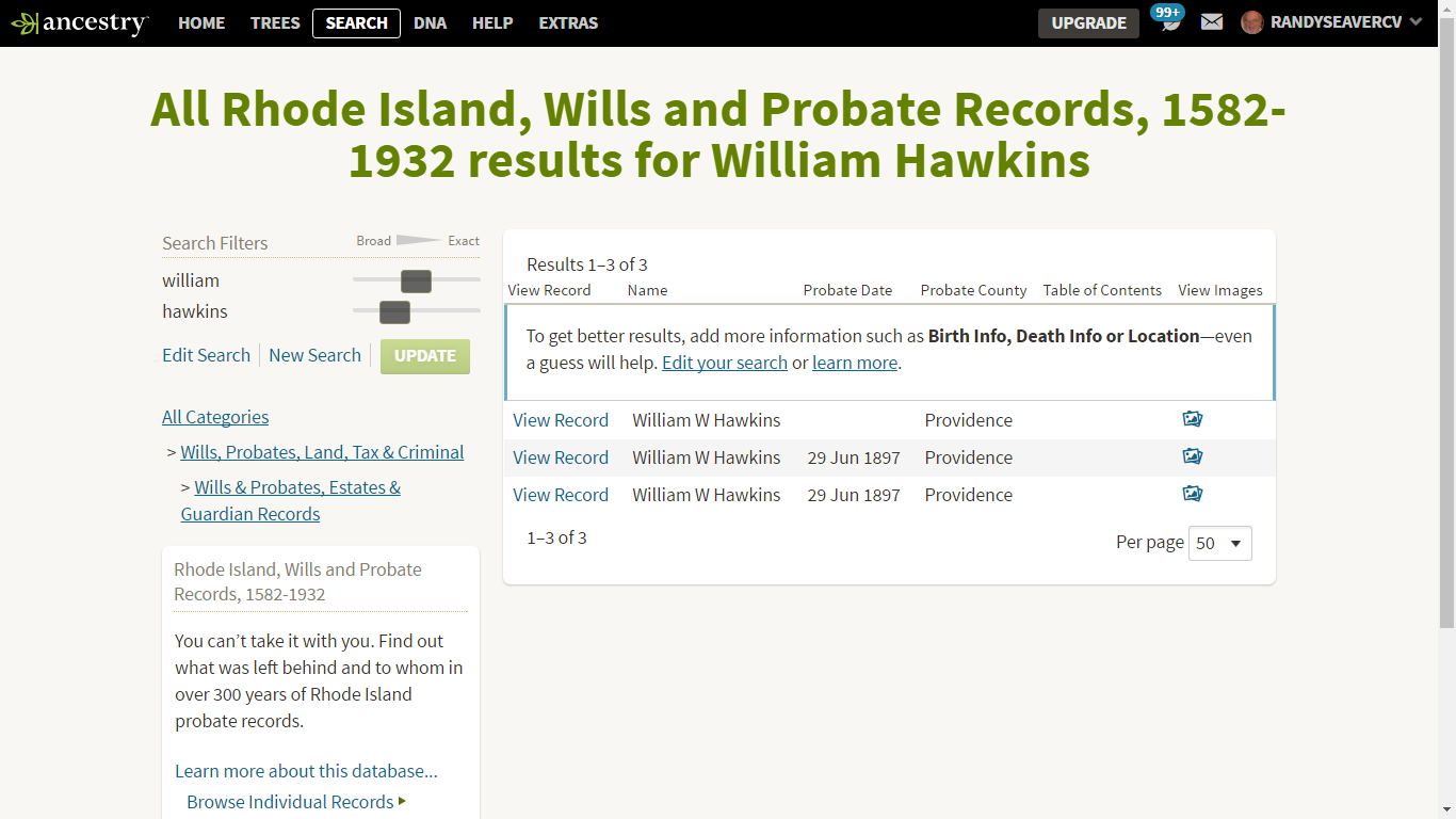 GeneaMusings Using Diane Boumenot's Rhode Island Probate File Index