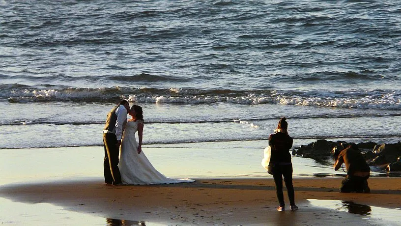 Fotos de boda en la playa de Sopelana