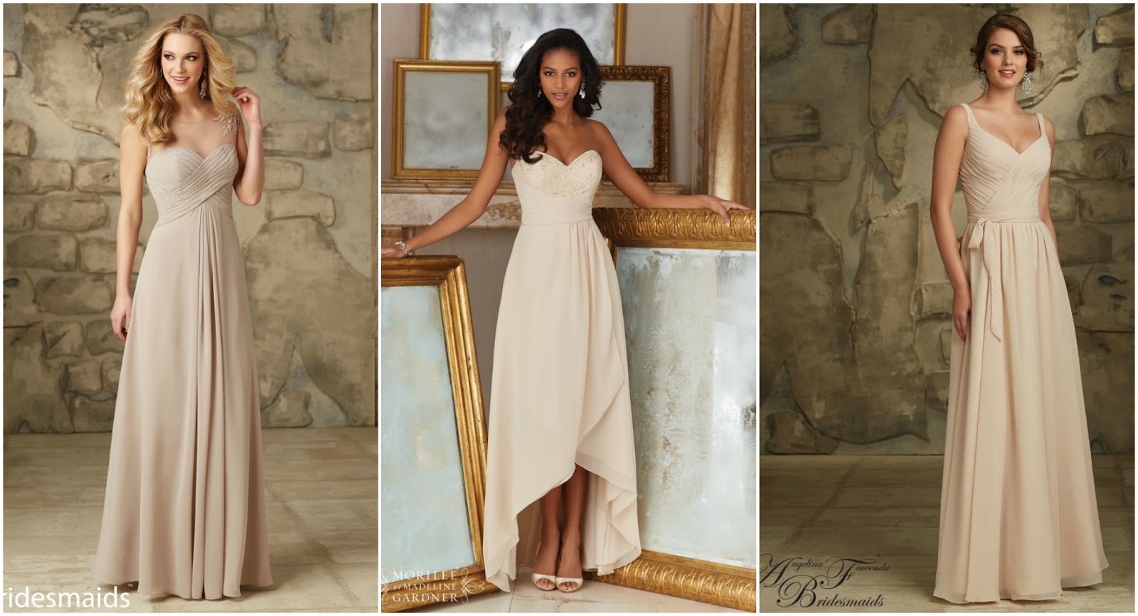 Brides of America Online Store Champagne & Latte for the Bridesmaids