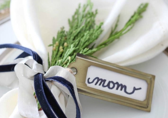 casa rustic-chic decorada para la navidad